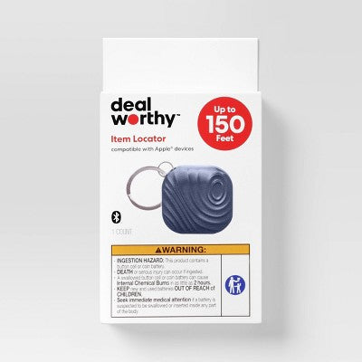 Item Locator - dealworthy Navy Blue: Bluetooth Tracker for Apple iOS
