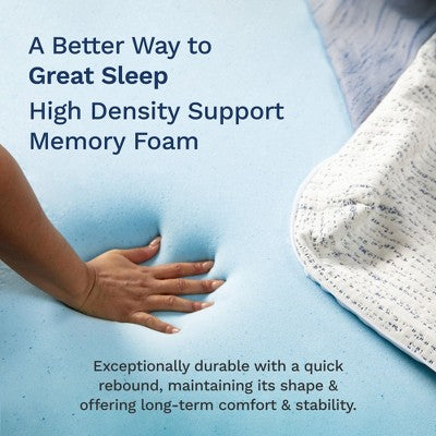 Mattress Topper - 3 Inch - Breathable Memory Foam - Select High Density by Viscosoft Twin XL (LOCAL PICKUP ONLY)