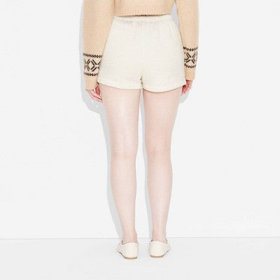 Women's Mid-Rise Fleece Pull-On Shorts Wild Fable Heather Gray XL