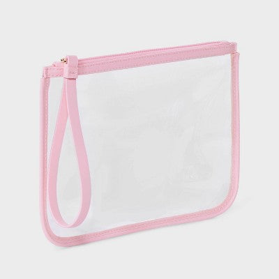 Clear Pouch Wristlet - A New Day Pink