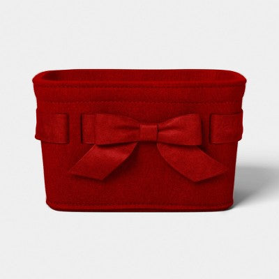 Felt Bow Decorative Basket Red - Threshold