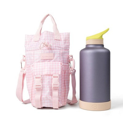 Blogilates Water Bottle Sling - Pink Gingham