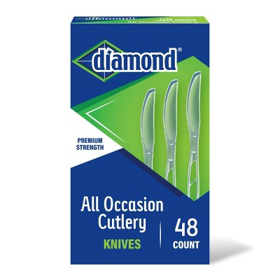 Diamond All Occasion Clear Disposable Knives - 48ct