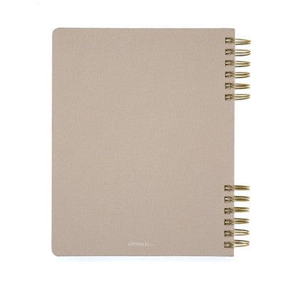 Altitude 8"x10" Weekly/Monthly Planner Warm Gray 15 Month Bamboo Paper Recycled Stickers and Pocket Folder