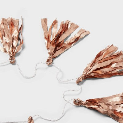 Rose Gold Metallic Tassel Garland - Spritz
