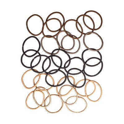 Goody Brown Multicolor 4mm Elastics - 30ct
