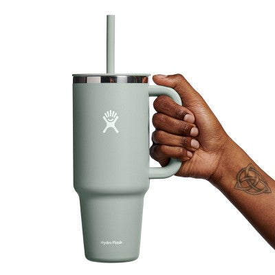 Hydro Flask 40oz All Around Travel Straw Tumbler - Agave: Double-Wall, BPA-Free, Vacuum-Insulated