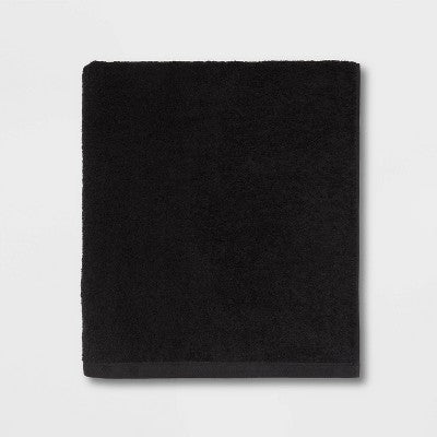 4pk Antimicrobial Assorted Bath and Hand Towel Set Black - Room Essentials: Cotton Terry, Midweight GSM