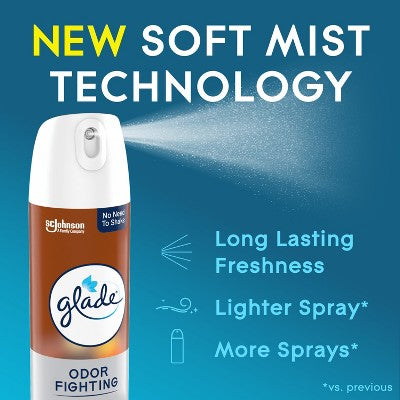 Glade Compressed Gas Aerosol Air Freshener - Cashmere Woods - 8oz