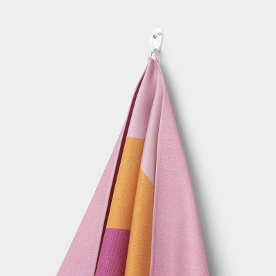 32"x62" Wide Multi Striped Reversible Beach Towel Pink/Orange - Sun Squad