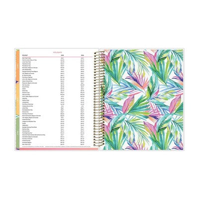 Blue Sky 7"x9" Livewell 2025-2026 Weekly/Monthly Spiral Coil Planner Laminated Lynnie Navy Waves
