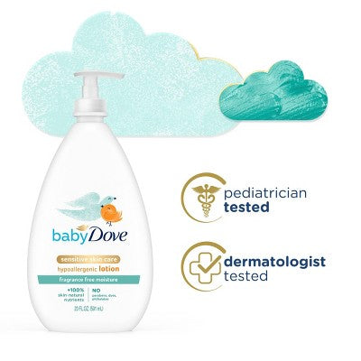 Baby Dove Sensitive Moisture Fragrance-Free Lotion - 20 fl oz: Hypoallergenic, Paraben-Free, Sulfate-Free, Dye-Free