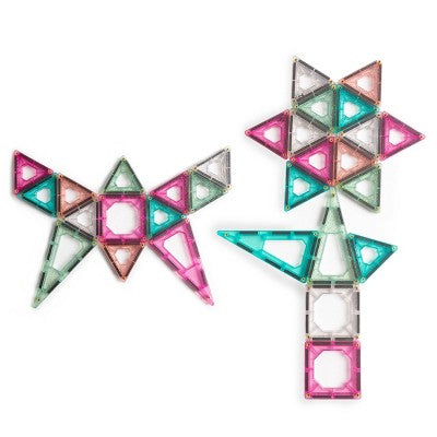 FAO Schwarz Magnetic Tile Set Pastel 40pc: Instruction Guide, Educational Building Set, Creative Thinking