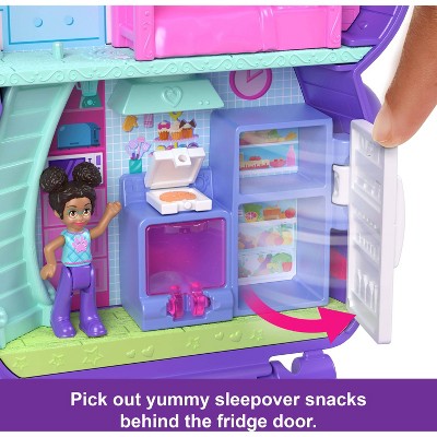 Polly Pocket Sleepover Puppy Compact Travel Toy Playset and Accessories - 10pc