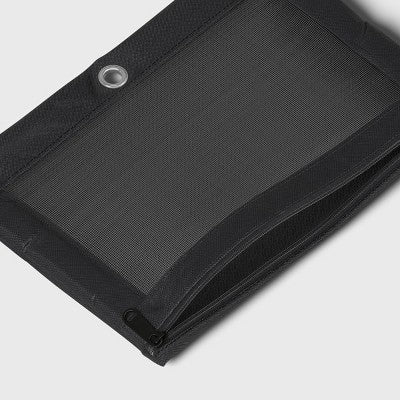 Single Zip Mesh Binder Pencil Pouch Black - up&up