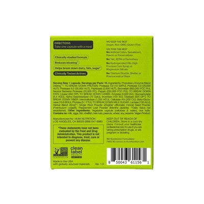 HUM Nutrition Flatter Me Vegan Vitamin Capsules for Bloating Relief - Travel Size - 10ct