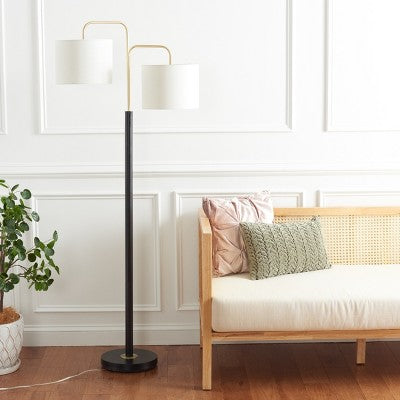 Geordi 64" Floor Lamp - FLL7002 - Black/Gold - Safavieh (LOCAL PICKUP ONLY)