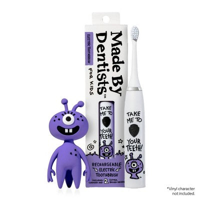 Made by Dentists Kids' Rechargeable Electric Toothbrush with 2 Replacement Toothbrush Heads and Charger - Alien