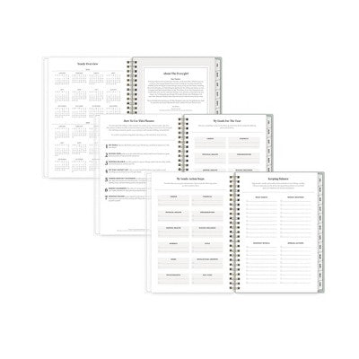 The Everygirl 5.875"x8.625" 2026-2027 Blue Sky Weekly/Monthly Planner Notes Fable Vines Frosted
