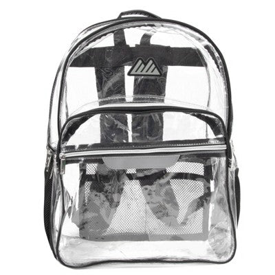 Summit Ridge Clear Backpack - Black: Water-Resistant Dome Design