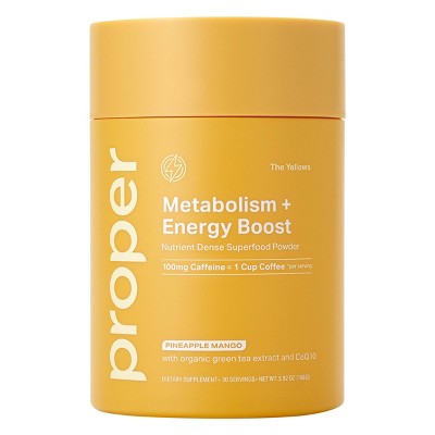 Proper The Yellows Metabolism + Energy Dietary Supplement Powder - 5.92oz: 1-Pack, Mango, Pineapple