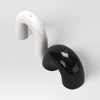 Novelty Salt and Pepper Shaker Set Black/White Arches - Room Essentials