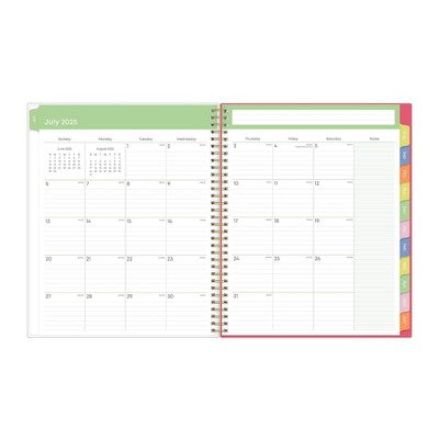 Blue Sky Weekly/Monthly Wirebound Teacher Lesson Planner 8.5"x1" Printed Apple Sketch