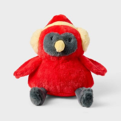 7" Cardinal Bird with Ear Muffs Stuffed Animal - Gigglescape
