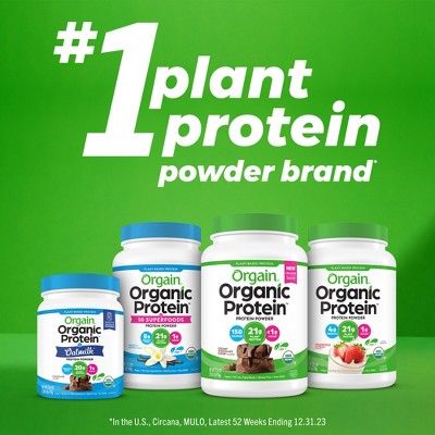 Orgain Organic Vegan Plant Based Protein Powder - Creamy Chocolate Fudge - 16.32oz