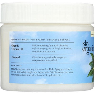 Sky Organics Organic Coconut Oil and Vitamin E Ultra-Hydrating Oil - 16.9 fz