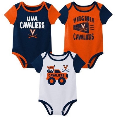 NCAA Virginia Cavaliers Infant Boys' 3pk Bodysuit - 3-6M: Team Logo Sports Apparel