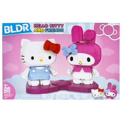 BLDR Deluxe Large-Form Buildable Character - Hello Kitty & My Melody: 742-Piece Plastic Set for Creative Thinking