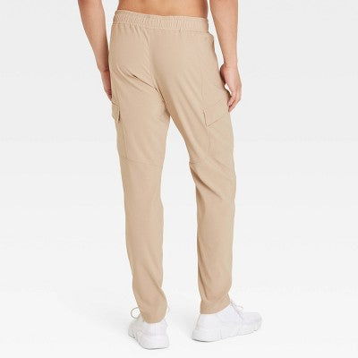Men's DWR Pants - All In Motion Khaki S Drawstring Waistband