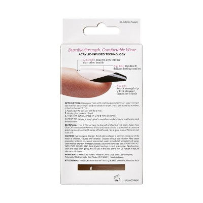 KISS Products Salon Acrylic French Color Fake Nails - Squared - 31ct
