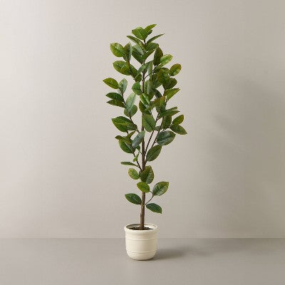 72" Faux Potted Rubber Tree - Hearth & Hand with Magnolia (LOCAL PICKUP ONLY)