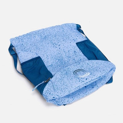 Overtime Elite Cinch Sports Drawstring Bag with Shoe Compartment - Noise Ice Blue