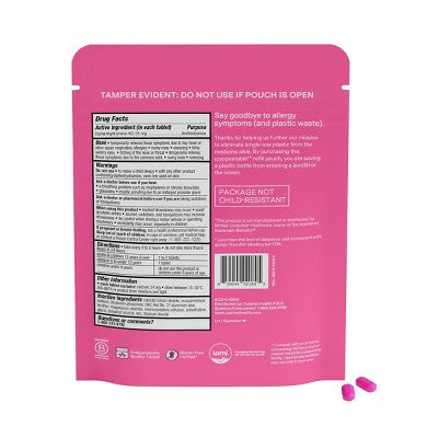 Cabinet Health Diphenhydramine Allergy Relief Refill Compostable Gusset Pouch - 120ct