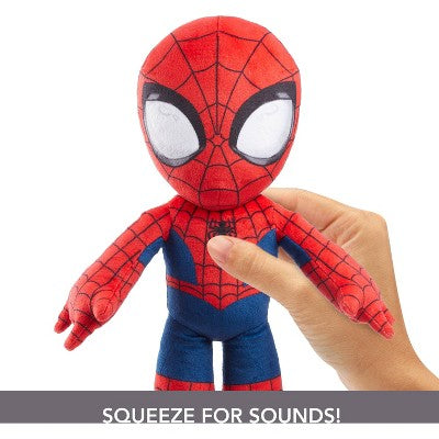 Marvel Plush Talkers Spider-Man Soft Toy, 11.75" Collectible Figure with Sounds & Phrases