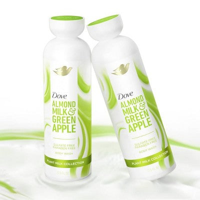 Dove Beauty Plant Milk Cleansing Body Wash - Almond Milk & Green Apple - 17.5 fl oz