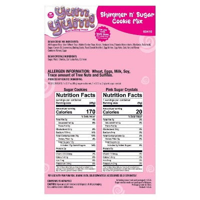 YumYum! Shimmer n' Sugar Cookie Mix: Creative Real-Food Baking Kit by NSI International