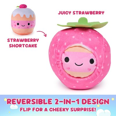 Cheeky Chonks 4.5" Straw-Bootie Reversible Plush