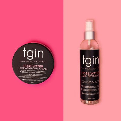 TGIN Rose Water Hydrating Curl Cream - 12 fl oz: Moisturizing, Textured Hair, Curl Enhancer Cream