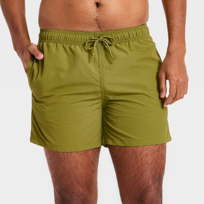 Men's 5'' Swim Trunks - Goodfellow & Co Olive Green L