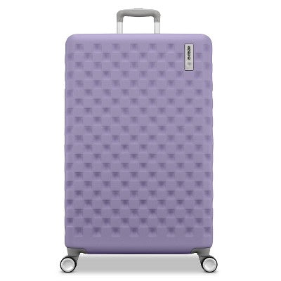 American Tourister Checkered 2.0 Hardside Large Spinner Wheels Suitcase - Purple Haze