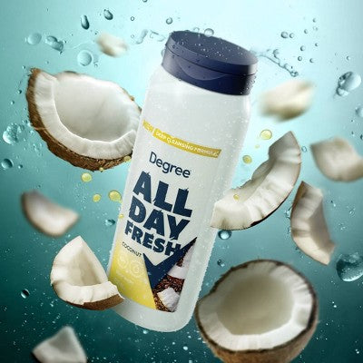 Degree All Day Fresh Body Wash - Coconut - 20 fl oz: Paraben-Free, Phthalate-Free, Gel Form, For Normal & Dry Skin