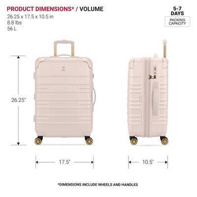 SWISSGEAR Cascade II Medium Checked Spinner Wheels Suitcase 8 Wheel 33 lb Capacity - Rose (LOCAL PICKUP ONLY)