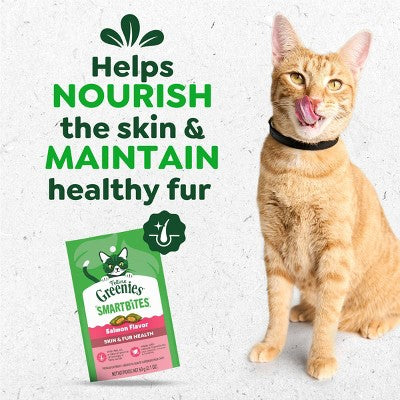 Greenies Smartbites Skin and Fur Health Salmon Flavor Cat Treats - 2.1oz