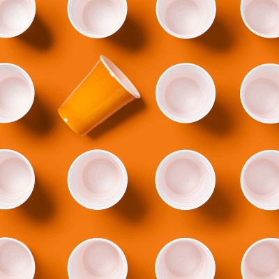 Halloween Disposable Solid Cups - Orange - 18oz/30ct - up&up