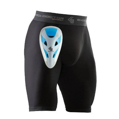 Shock Doctor Compression Shorts with Cup Adult - Black M