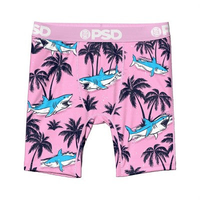 PSD Boys' 2pk Surf & Turf Boxer Briefs Underwear Pink/Blue L